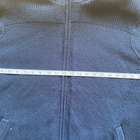 Carbon 2 Cobalt Men's Sweater Cardigan Sherpa Lined Hoodie Pockets Full Zip L - Picture 6 of 13